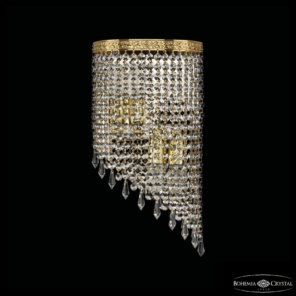 Настенный светильник Bohemia Ivele Crystal 83401BR/20IV-43 G Drops