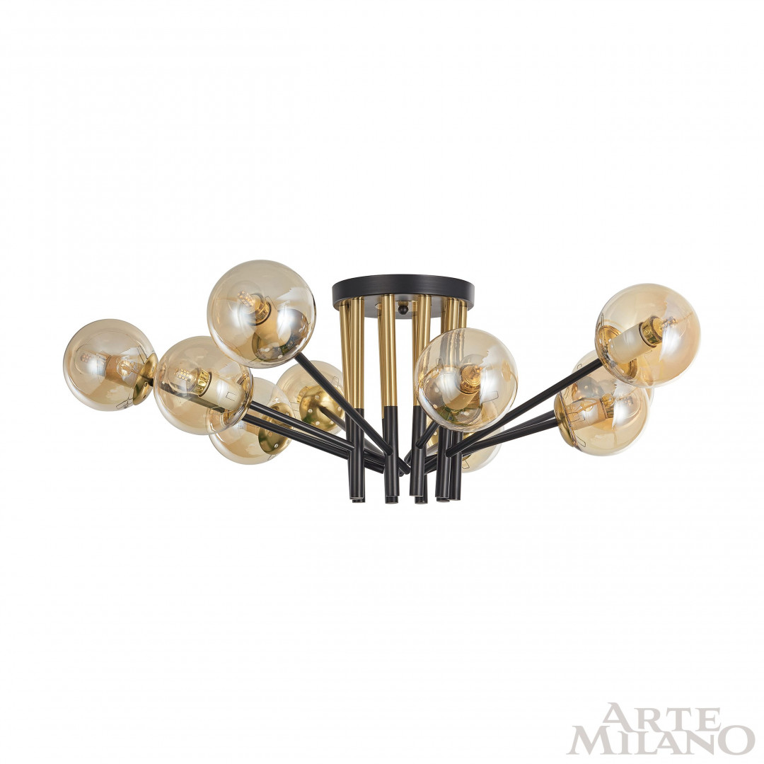 Потолочная люстра Arte Milano Neapolis 273708/10 BK/GD