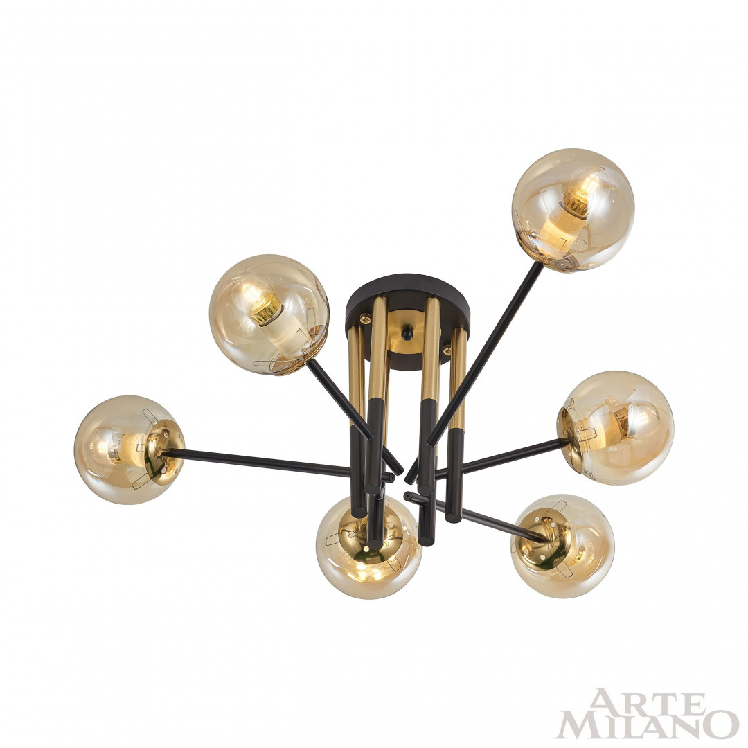 Потолочная люстра Arte Milano Neapolis 273708/6 BK/GD