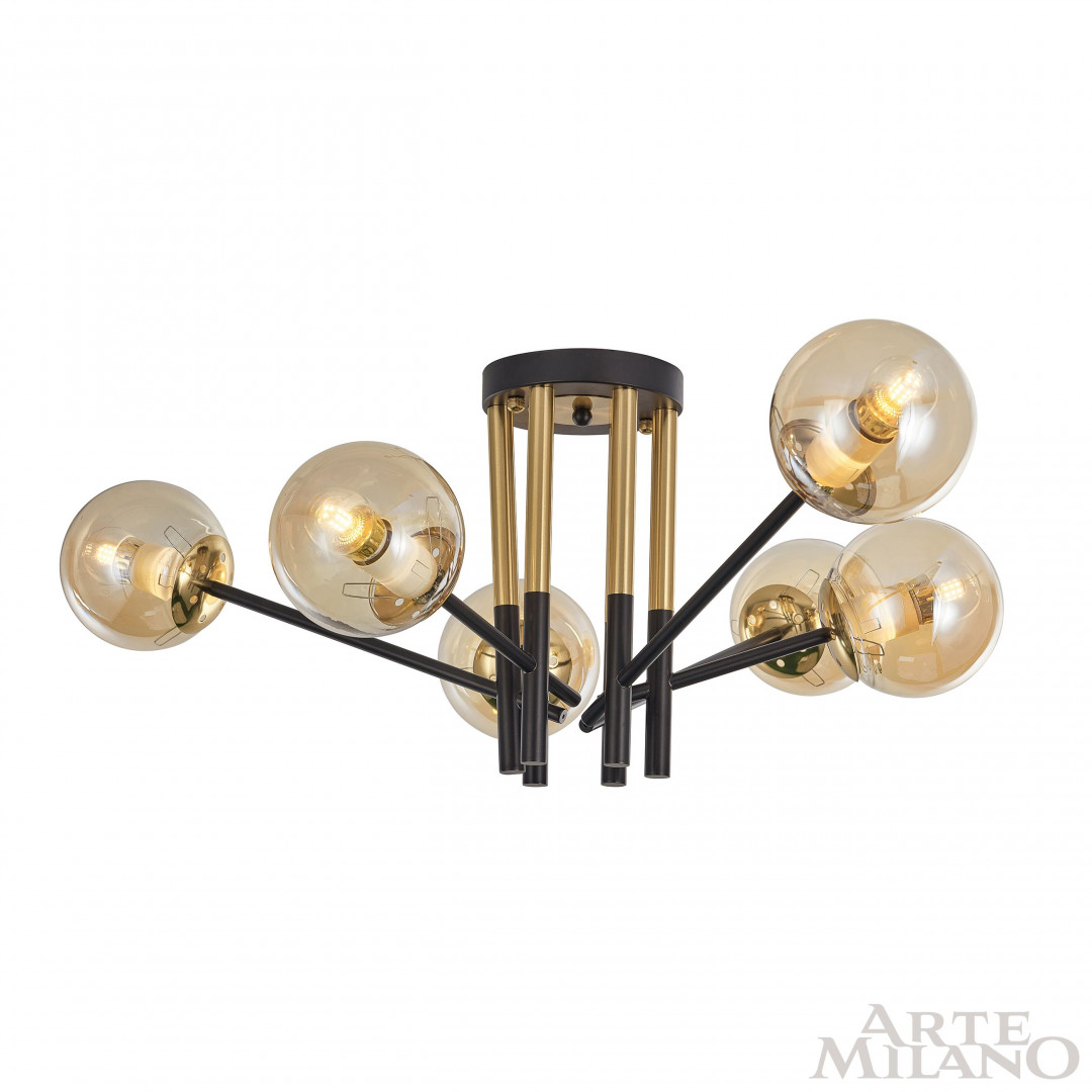 Потолочная люстра Arte Milano Neapolis 273708/6 BK/GD
