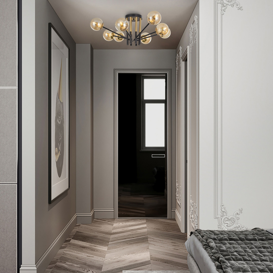 Потолочная люстра Arte Milano Neapolis 273708/8 BK/GD