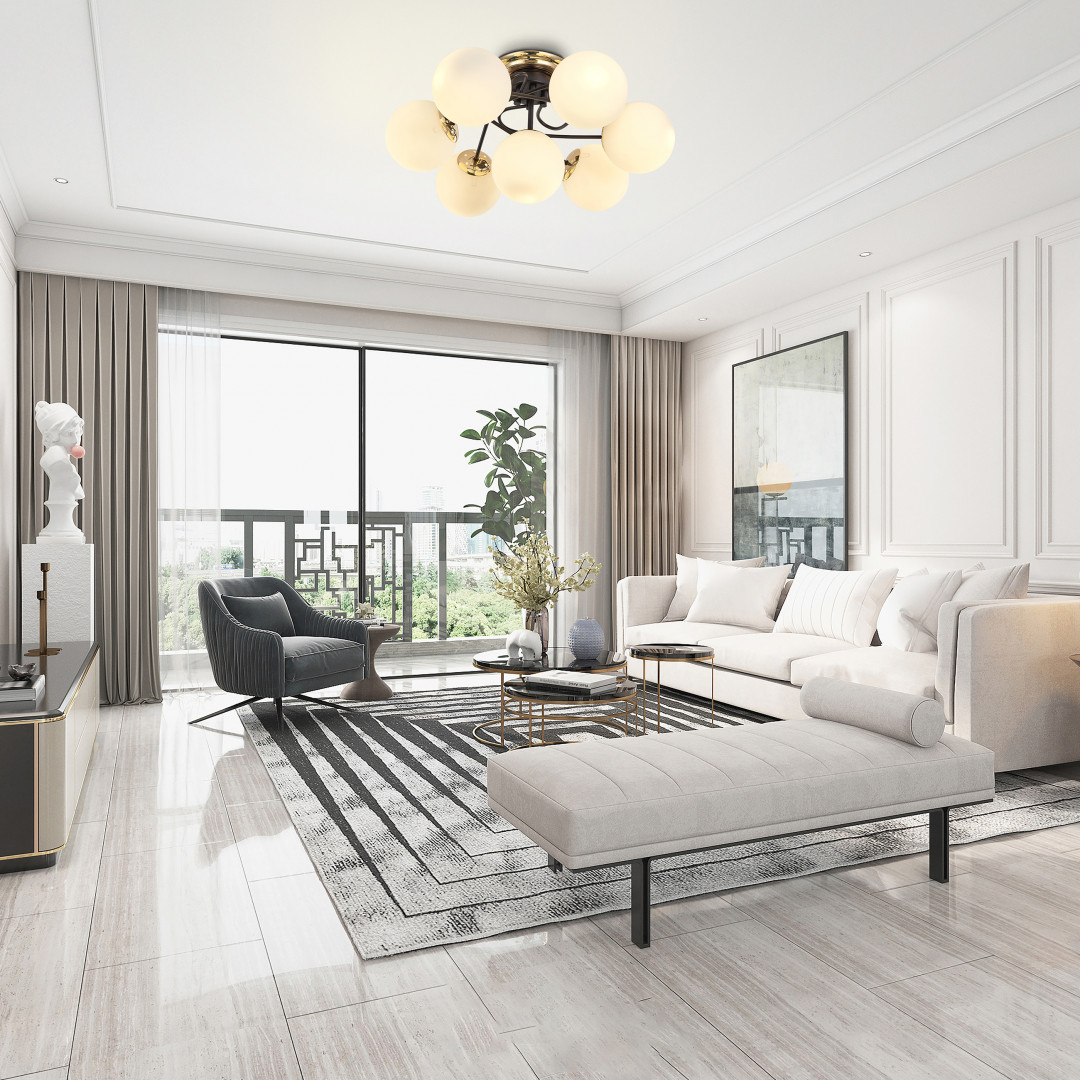 Потолочная люстра Arte Milano Neapolis 276408/6+1 BK/GD