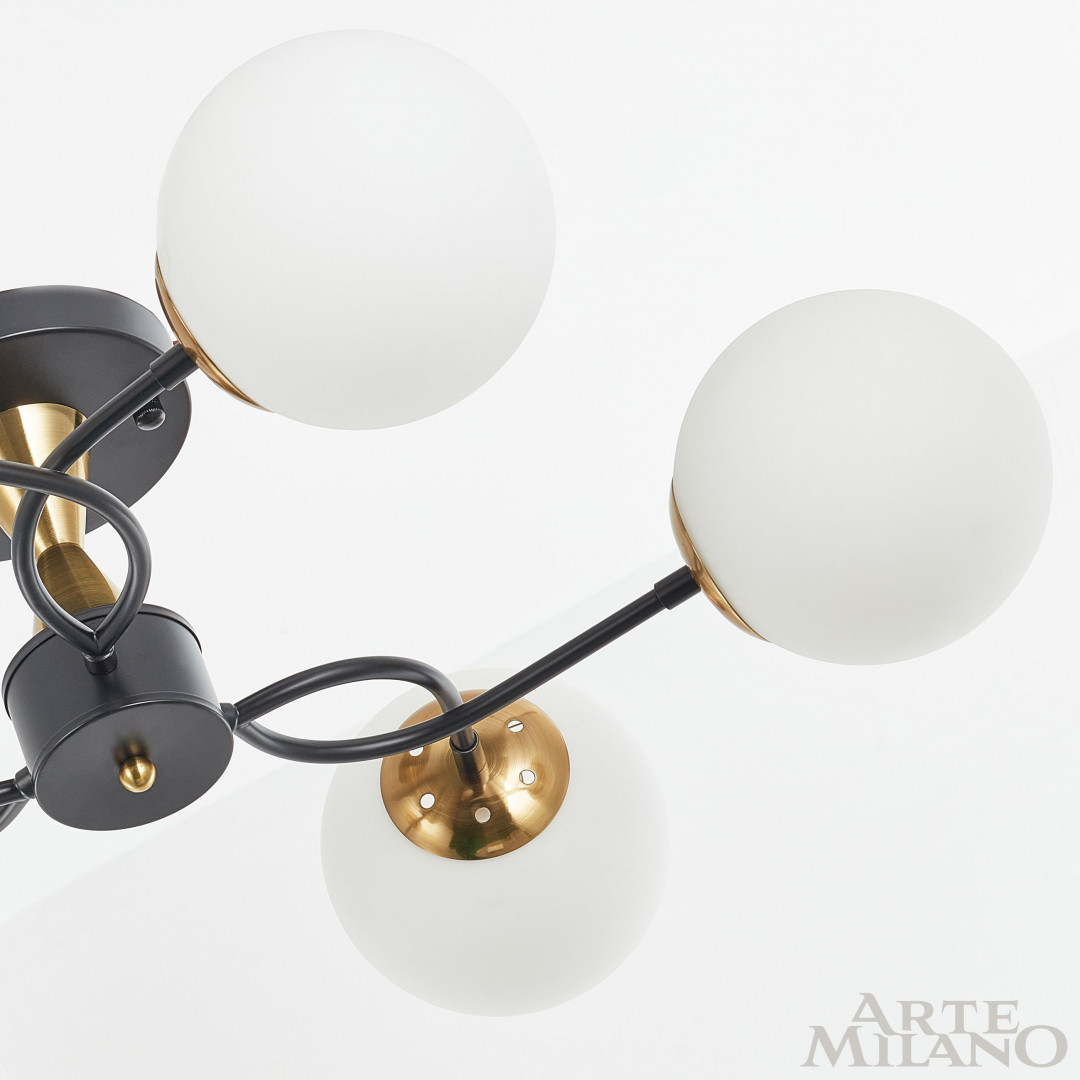 Потолочная люстра Arte Milano Neapolis 276808/6 BK/GD