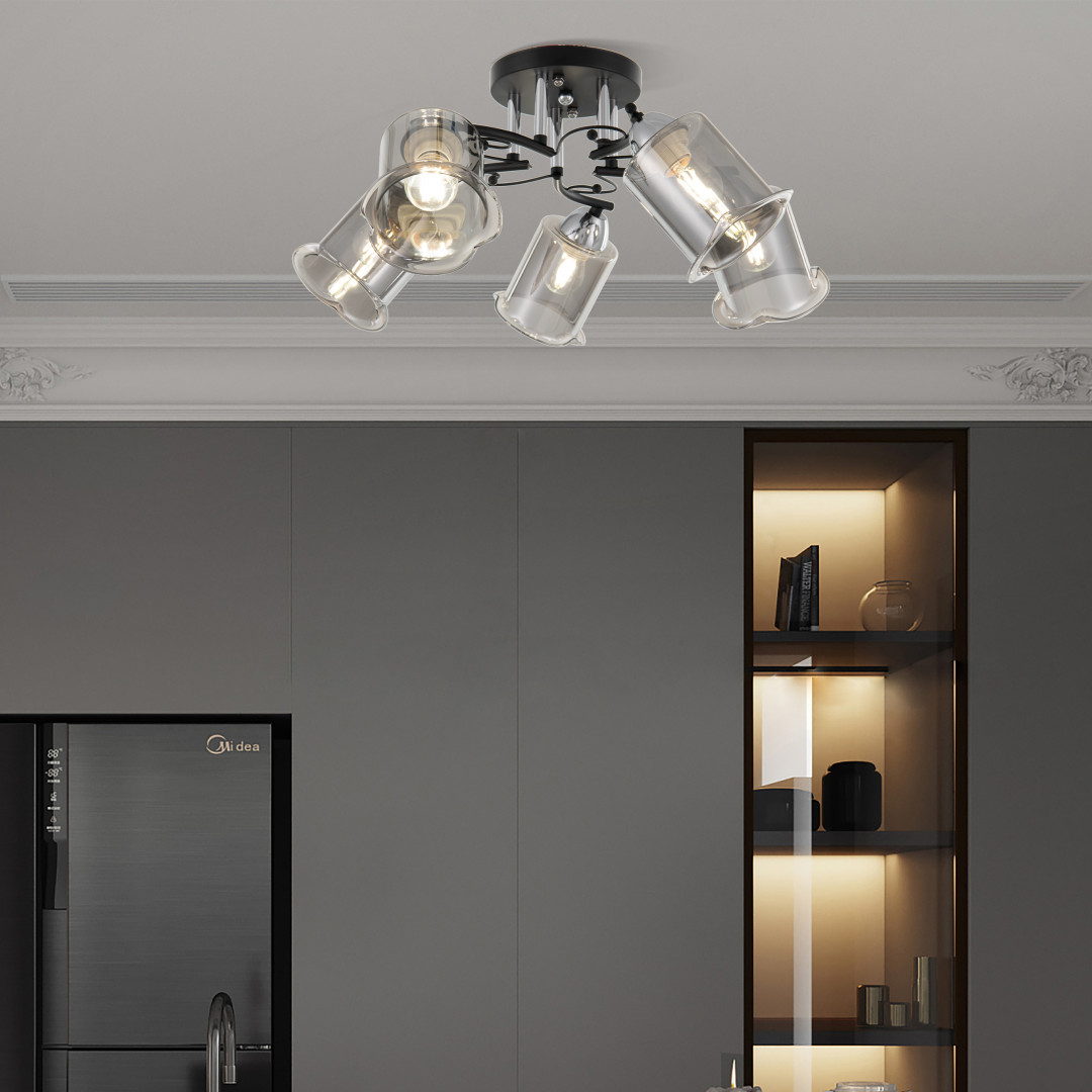 Потолочная люстра Arte Milano Amalfi 323219/5 CR+BK