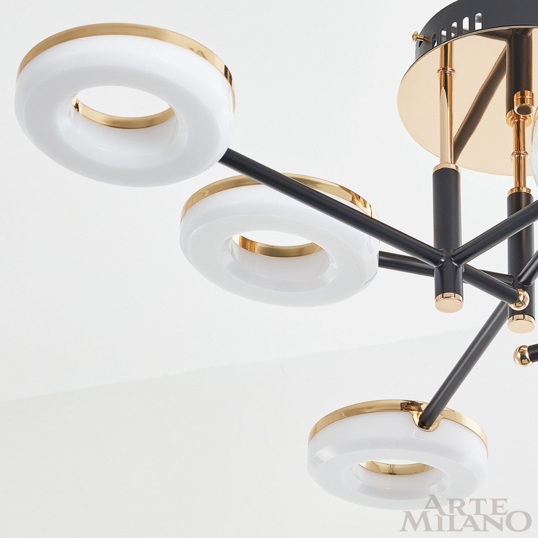 Потолочная люстра Arte Milano Ferrara 272999/6 BK/GD
