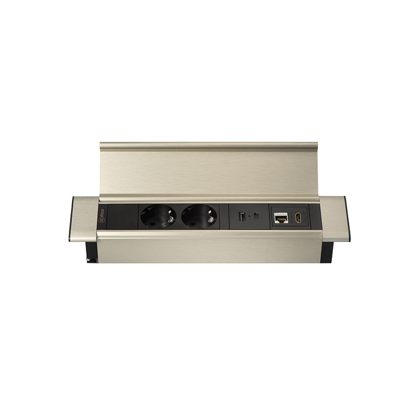 Блок розеток 41P (2 секции, USB + type C + RJ45 + HDMI) Mebax 00-00002595