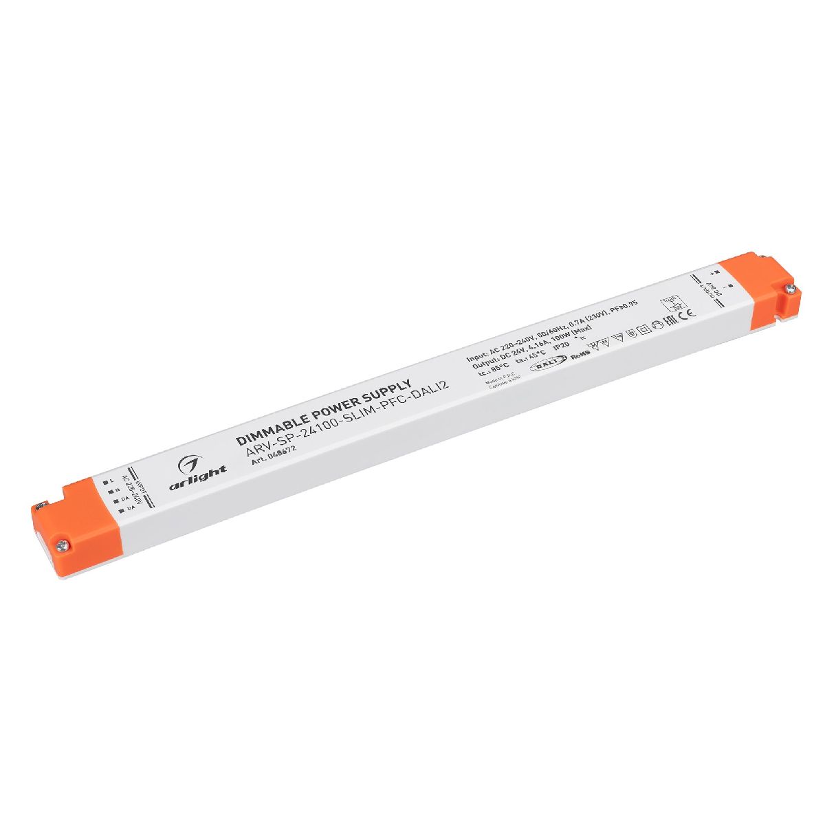 Блок питания Arlight ARV-SP-24100-SLIM-PFC-DALI2 (24V, 4.16A, 100W) 048672