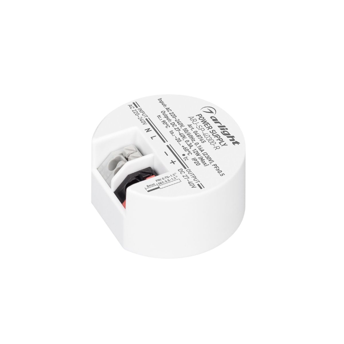 Блок питания Arlight ARJ-SP-40300-R (12W, 27-40V, 300mA) 048765