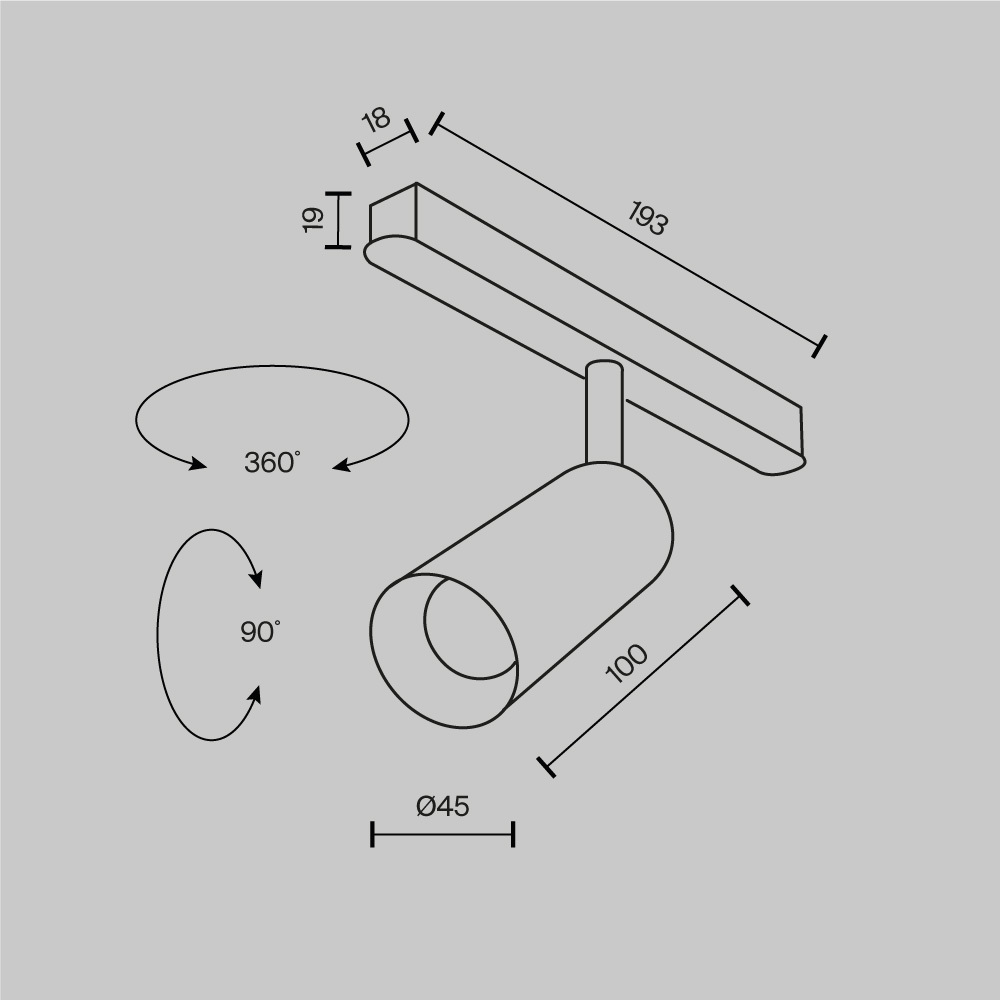 Трековый магнитный светильник Maytoni Focus Led TR032-2-5W2.7K-M-B