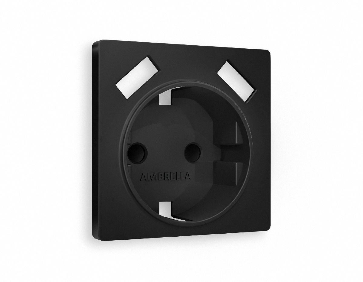 Лицевая панель для розетки с/з со шторками 2USB A+A Ambrella Volt Alfa AP8090