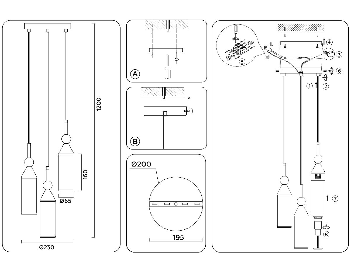 Подвесной светильник Ambrella Light High Light Heigh Light LH55272