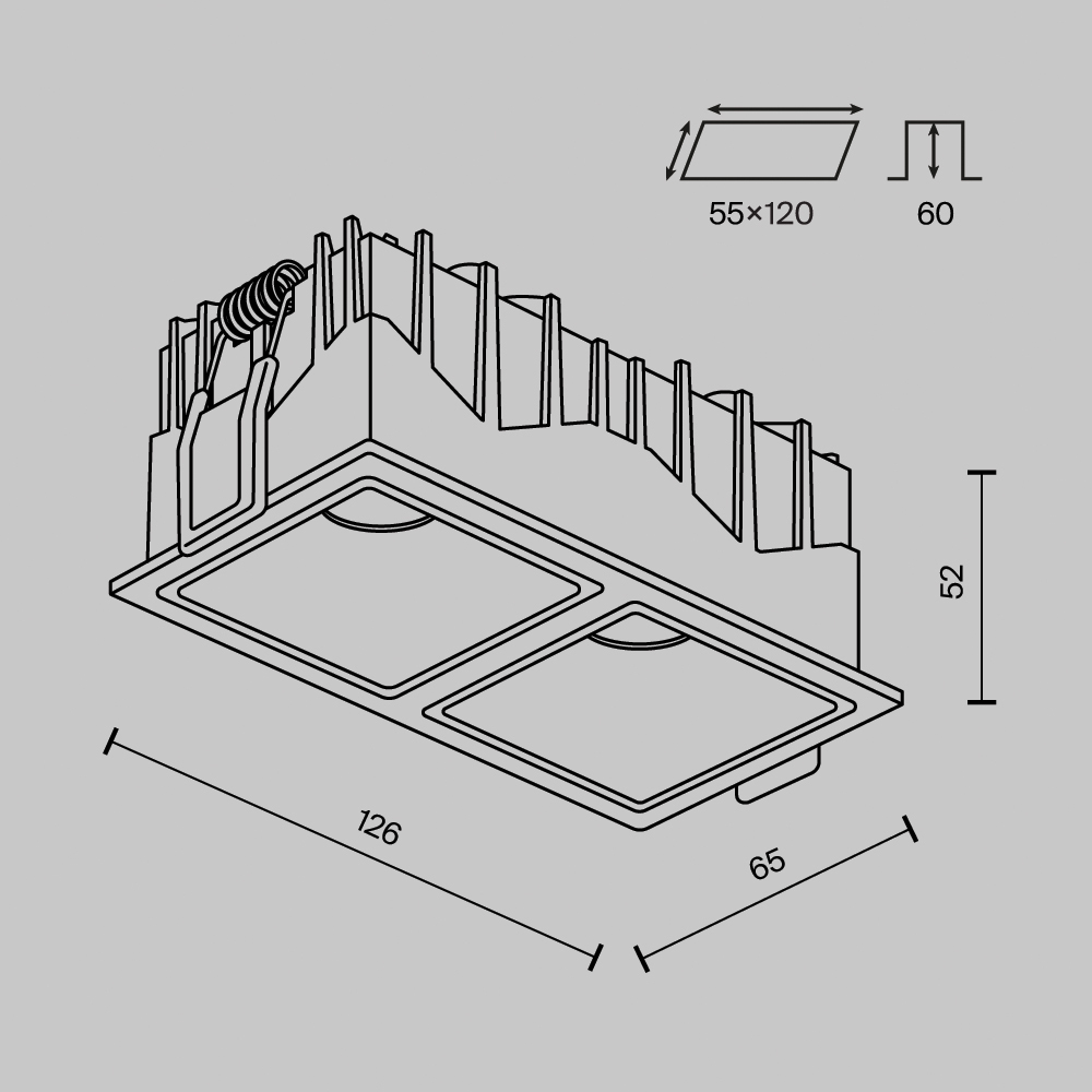 Встраиваемый светильник Maytoni Alfa LED DL043-02-10W4K-SQ-B-1