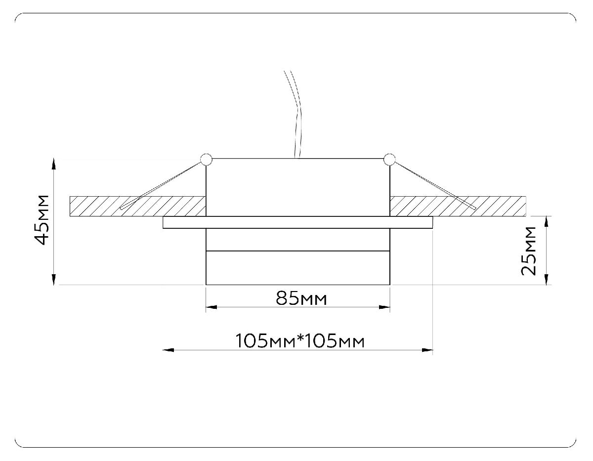 Встраиваемый светильник Ambrella Light GX53 Acrylic Tech Techno Spot TN52422