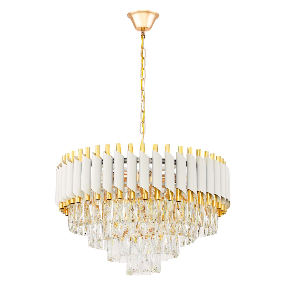 Подвесная люстра Lumina Deco Funneli LDP 6003-500 WT+F.GD