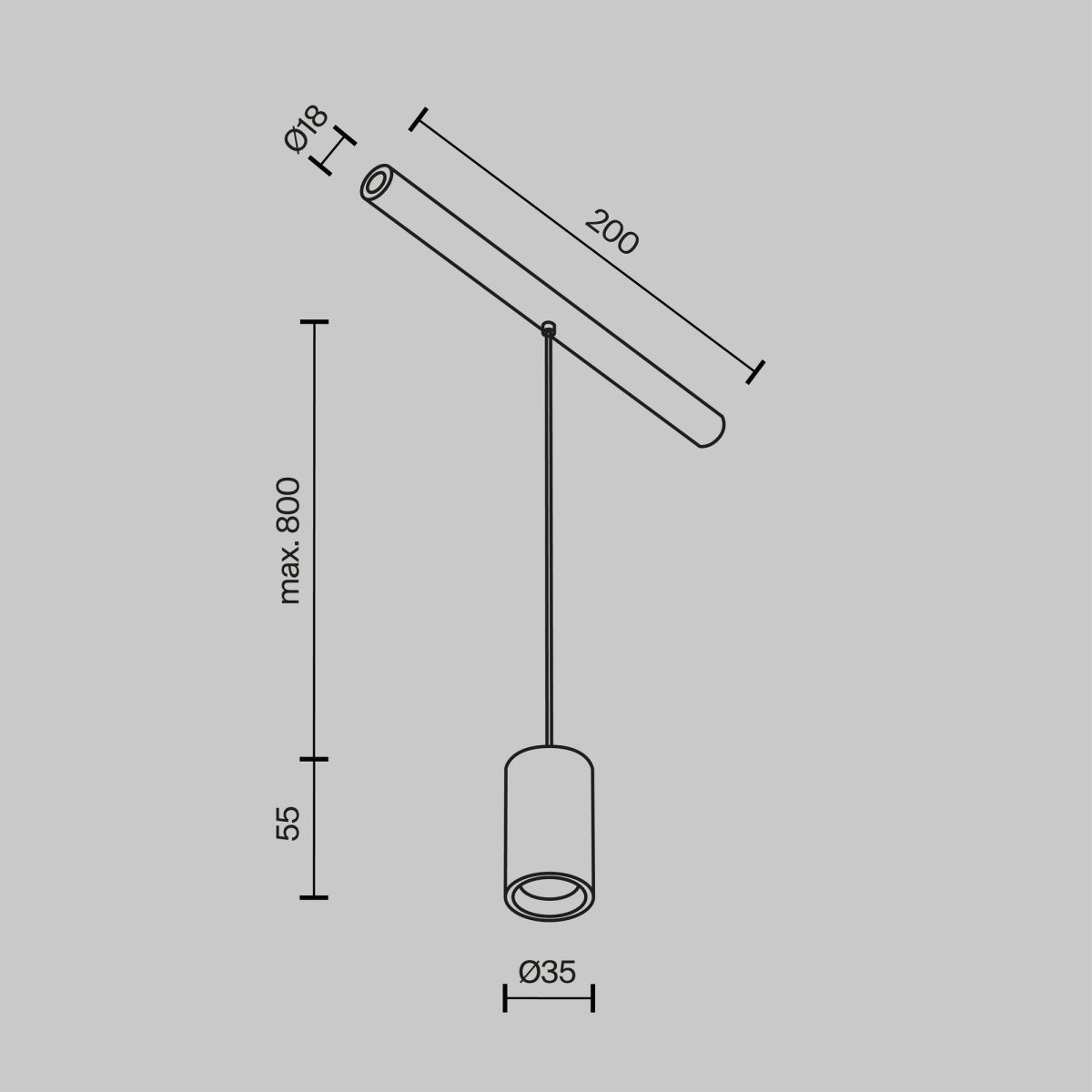 Трековый светильник Maytoni Focus LED C105PL-3W3-6K-B