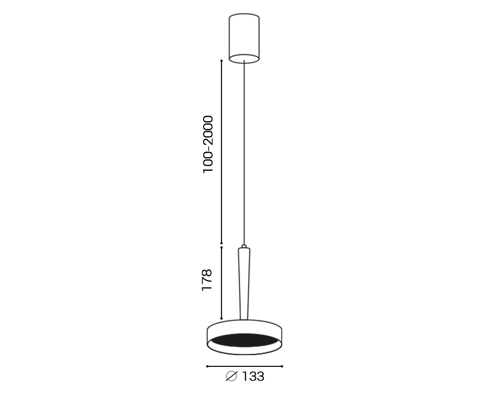Подвесной светильник (без основания) Italline IT02-025 gold 3000K