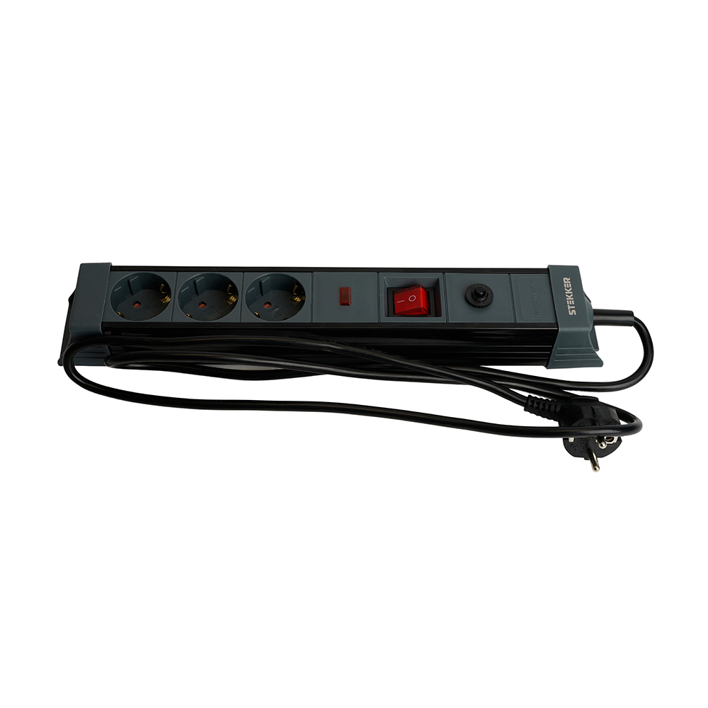 Сетевой фильтр 3-местный с/з Stekker Techno HM22-31-03 50154