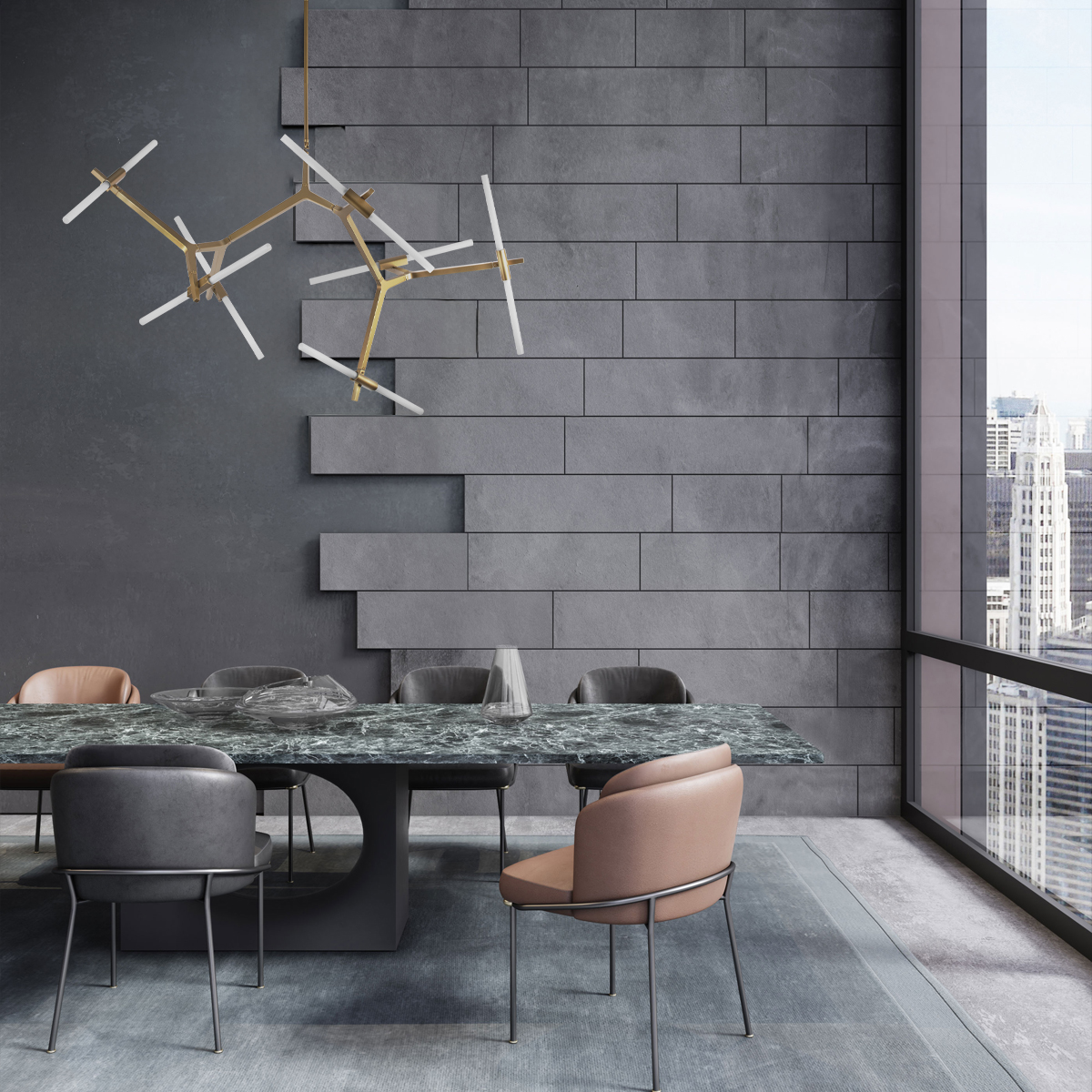 Подвесная люстра Loft IT Agnes 10399/14 GD
