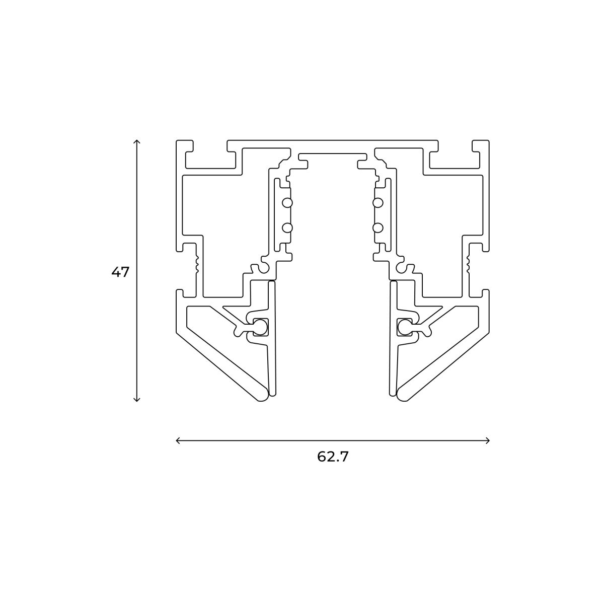 Шинопровод магнитный под натяжной потолок Hesby Lighting ElDeko HSBL_0186