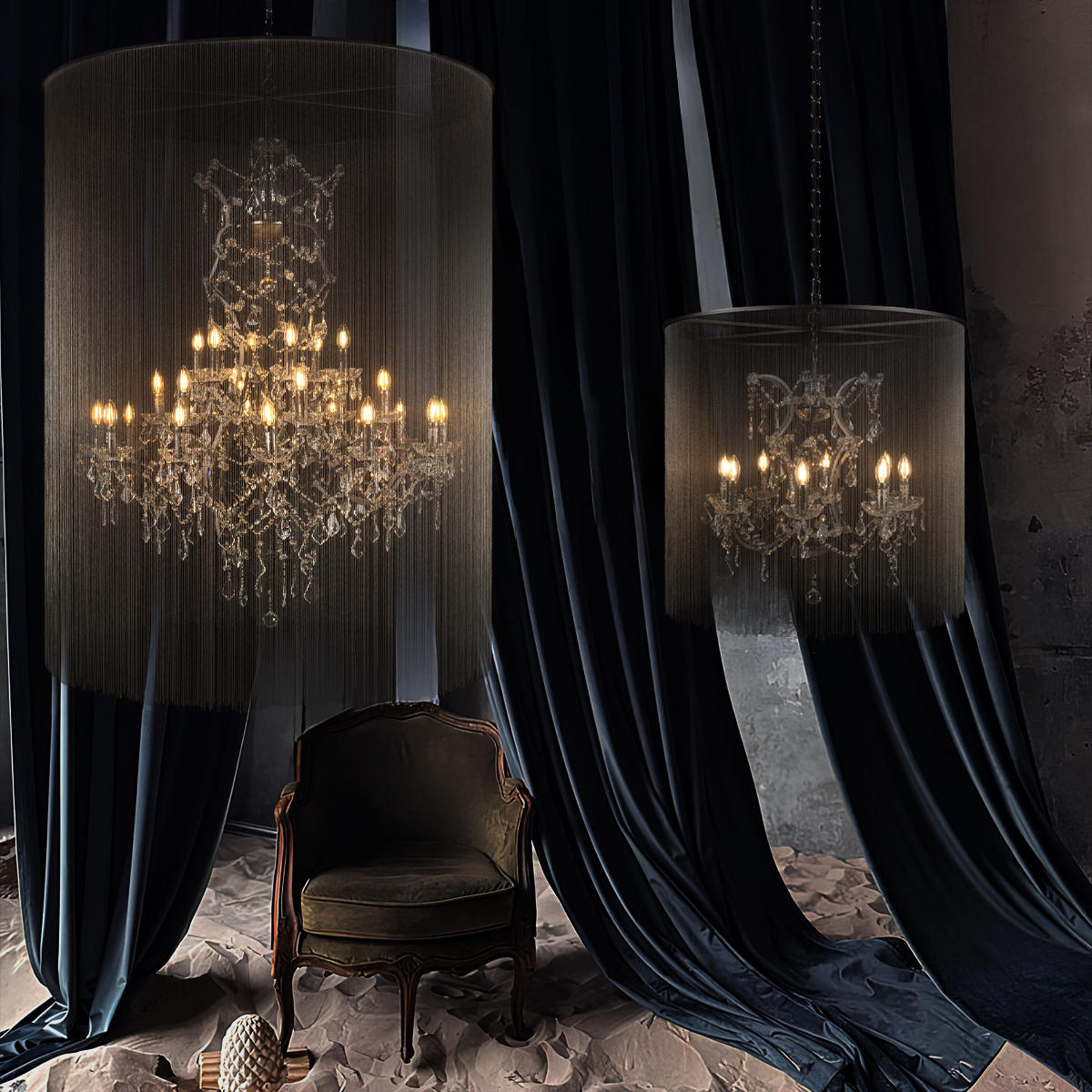 Торшер Loft IT Vaille Crystal 10450F