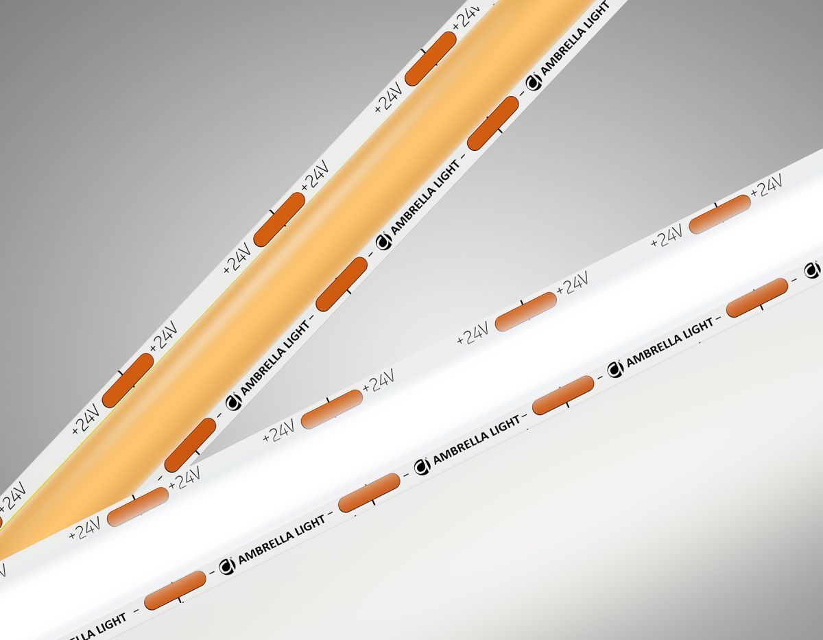 Светодиодная лента Ambrella Light Illumination COB 616Led/19W m/ 24V IP20 4500K/ 5m*12mm*2mm (2 конт.) GS4802