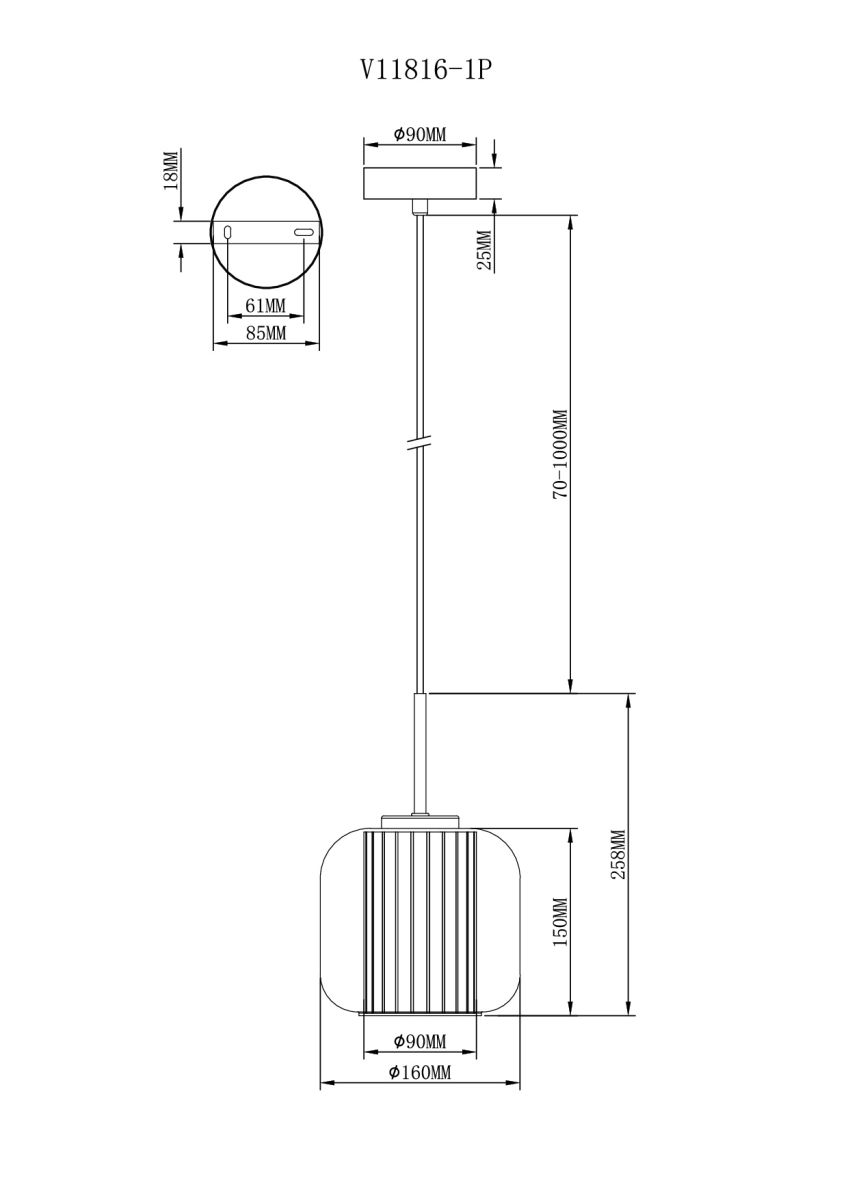 Подвесной светильник Moderli Ember V11816-1P