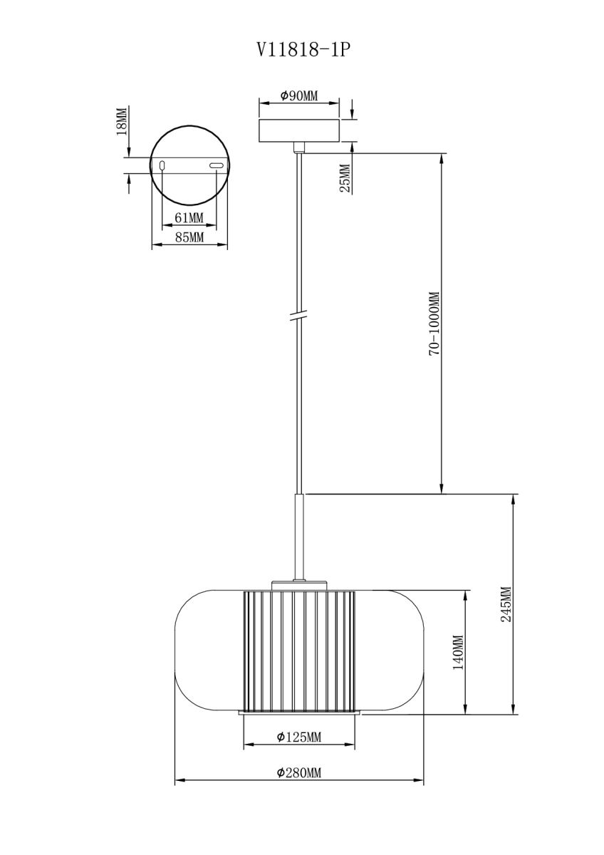 Подвесной светильник Moderli Ember V11818-1P