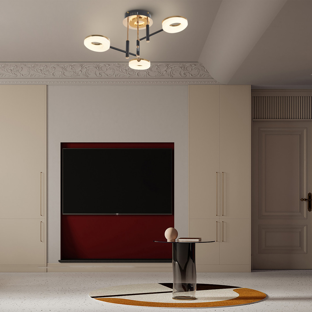 Потолочная люстра Arte Milano Ferrara 272999/3 BK/GD