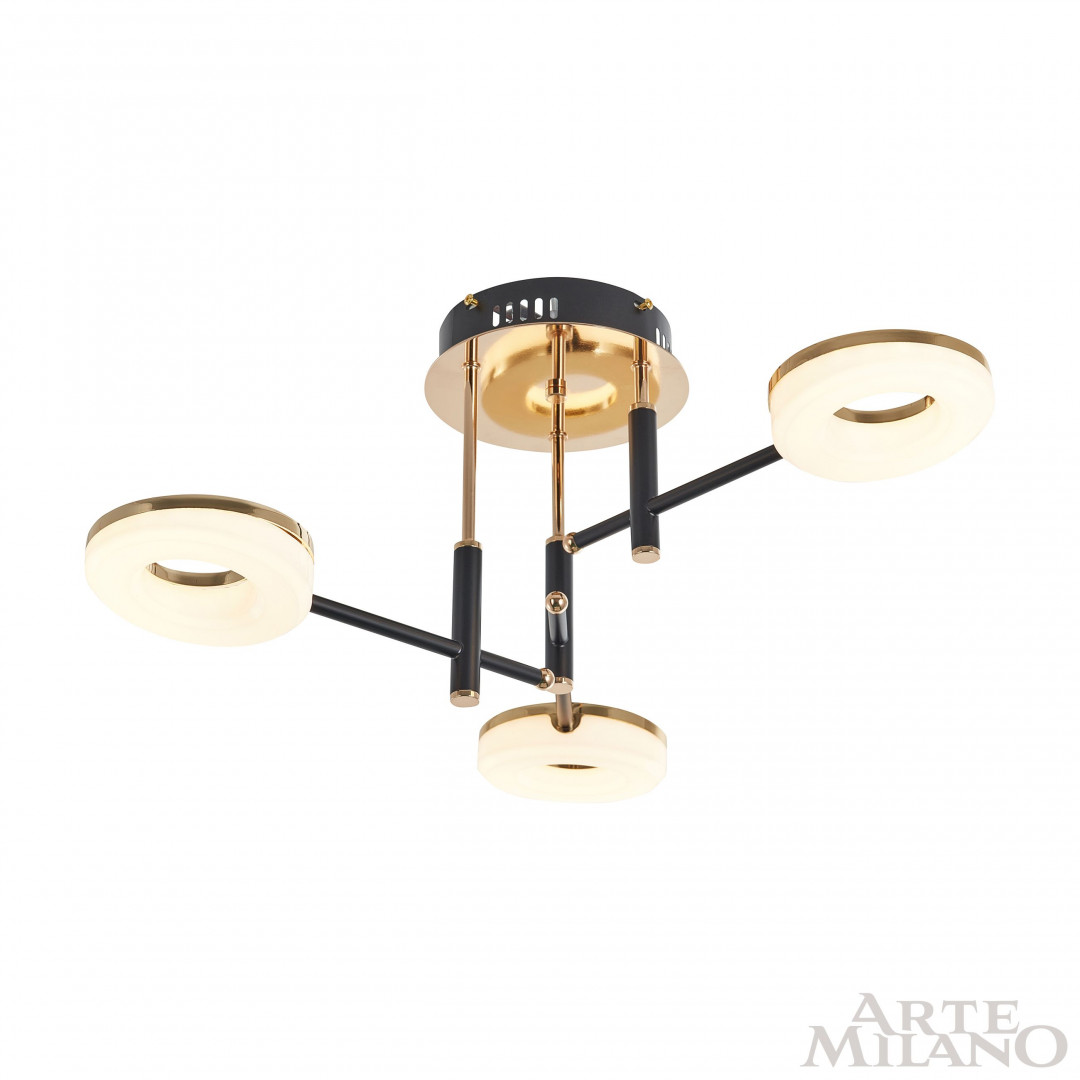 Потолочная люстра Arte Milano Ferrara 272999/3 BK/GD