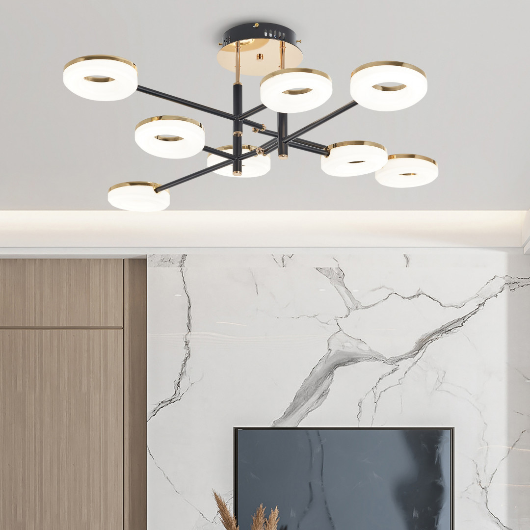 Потолочная светильник Arte Milano Ferrara 272999/8 BK/GD