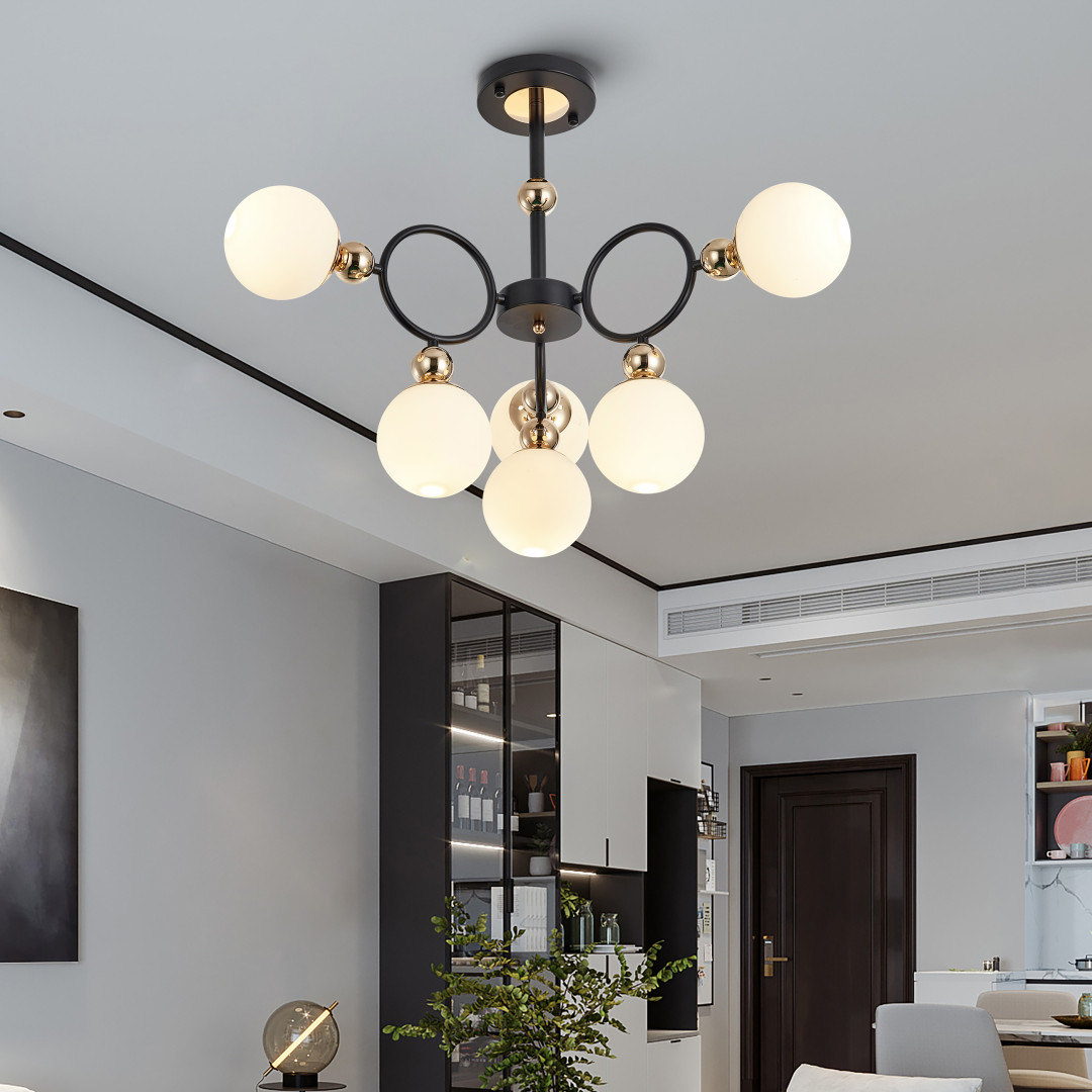 Потолочная люстра Arte Milano Neapolis 274307/6 BK/GD