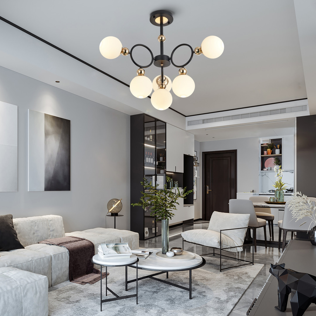 Потолочная люстра Arte Milano Neapolis 274307/6 BK/GD