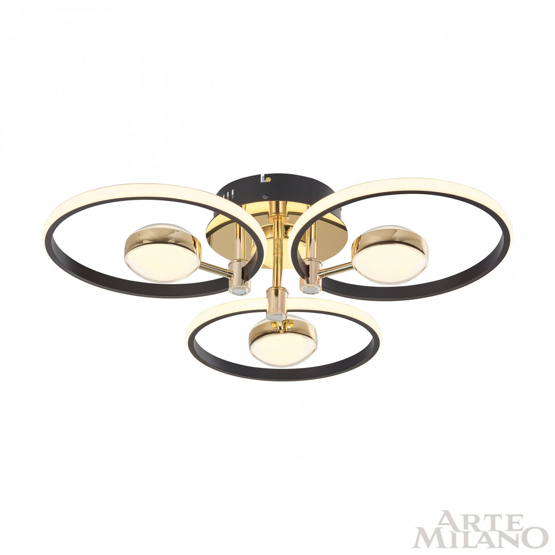 Потолочный светильник Arte Milano Ferrara 276140/3+3 BK/GD
