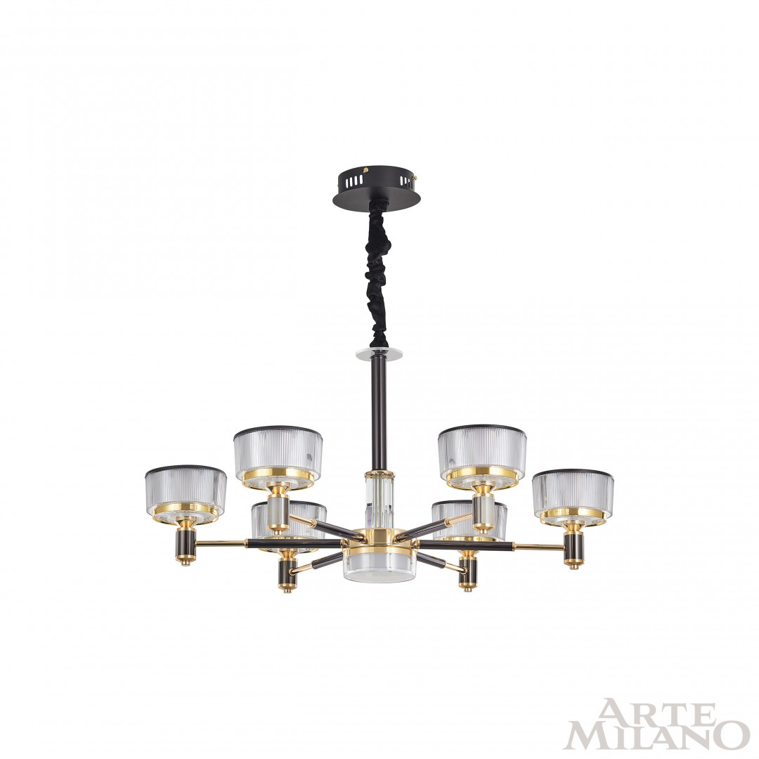 Подвесная люстра Arte Milano Neapolis 276210/6 BK/GD