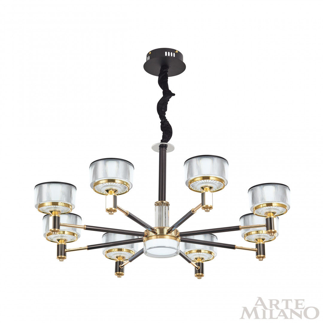 Подвесная люстра Arte Milano Neapolis 276210/8 BK/GD