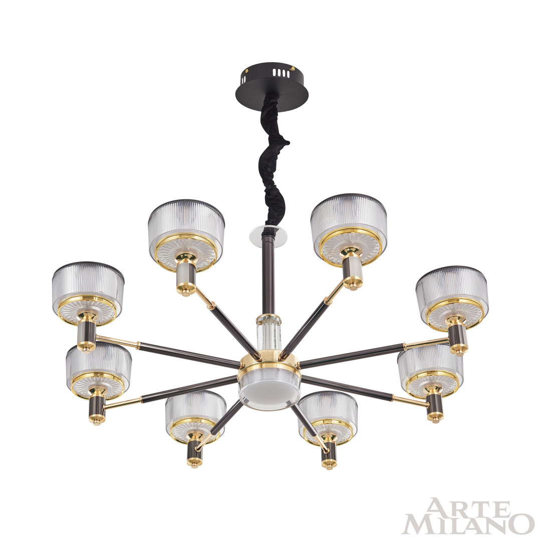 Подвесная люстра Arte Milano Neapolis 276210/8 BK/GD