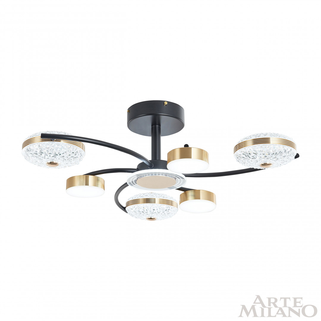 Потолочная люстра Arte Milano Ferrara 279169/3+3 BK/GD