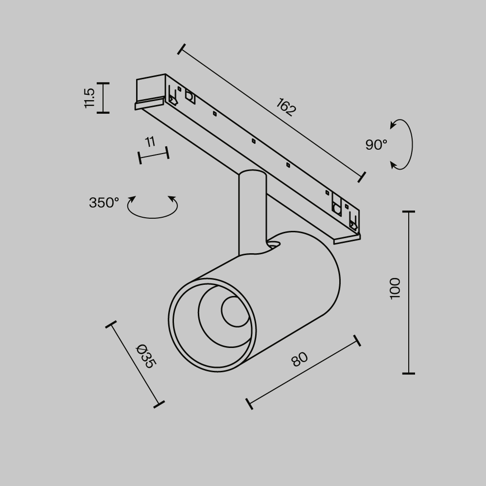Трековый магнитный светильник Maytoni Technical Focus Led Exility X TR243-4-5WTW-DSZ-B