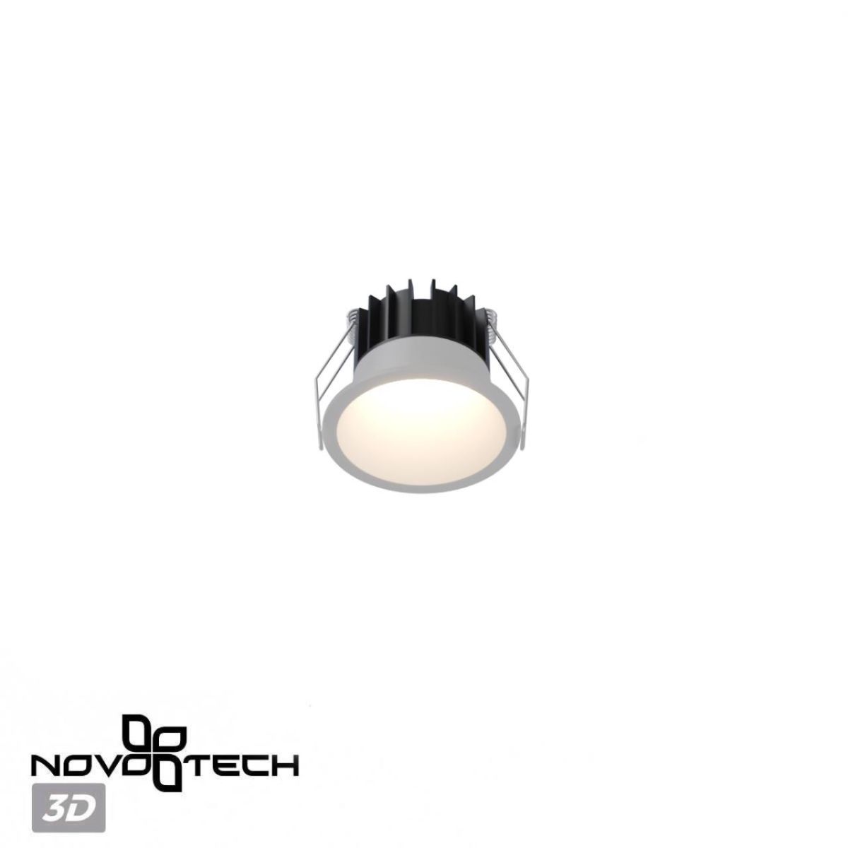 Встраиваемый светильник с переключателем цв. температуры Novotech Wir Brillo 359865