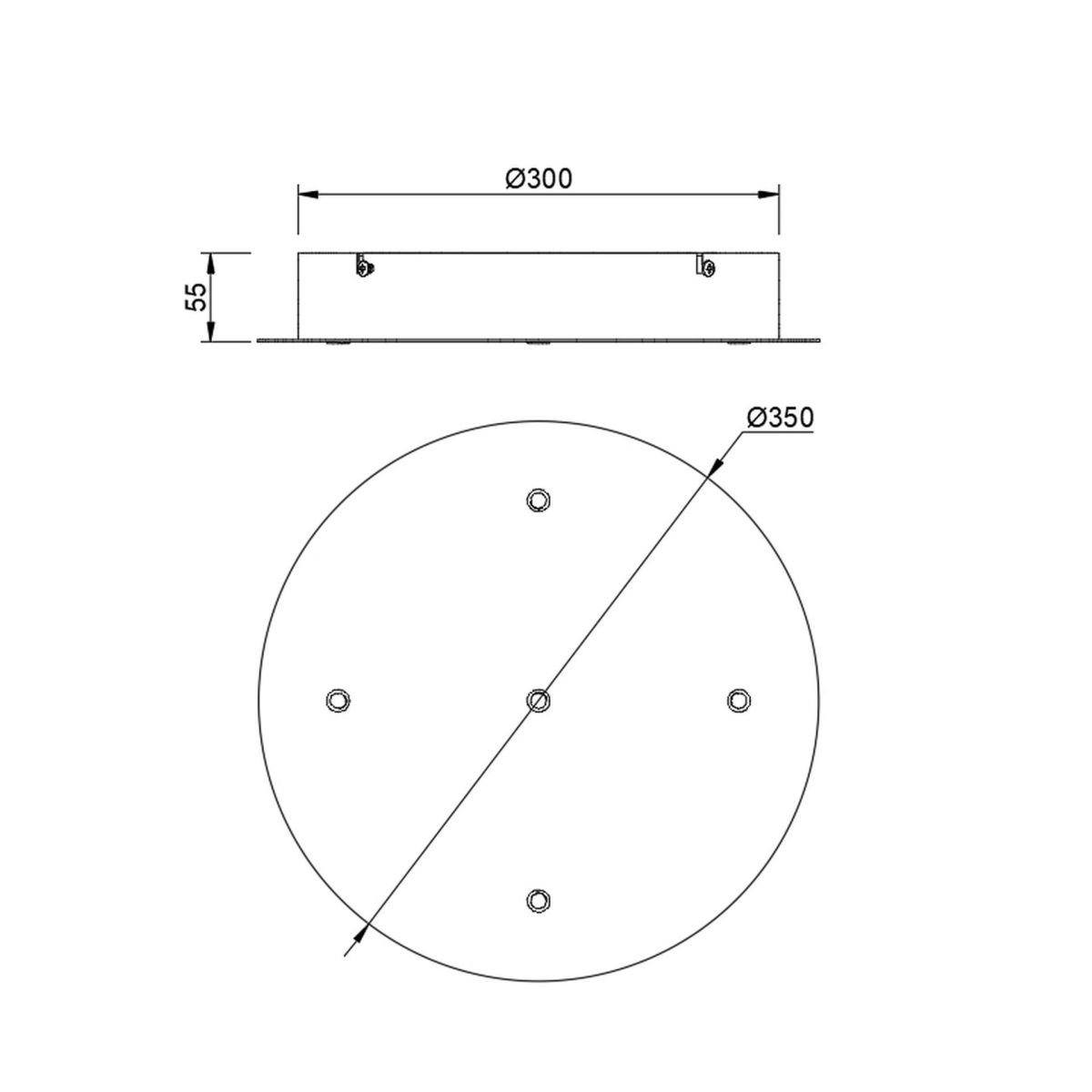 Основание потолочное 5L Mantra Modular Light Florones 9362
