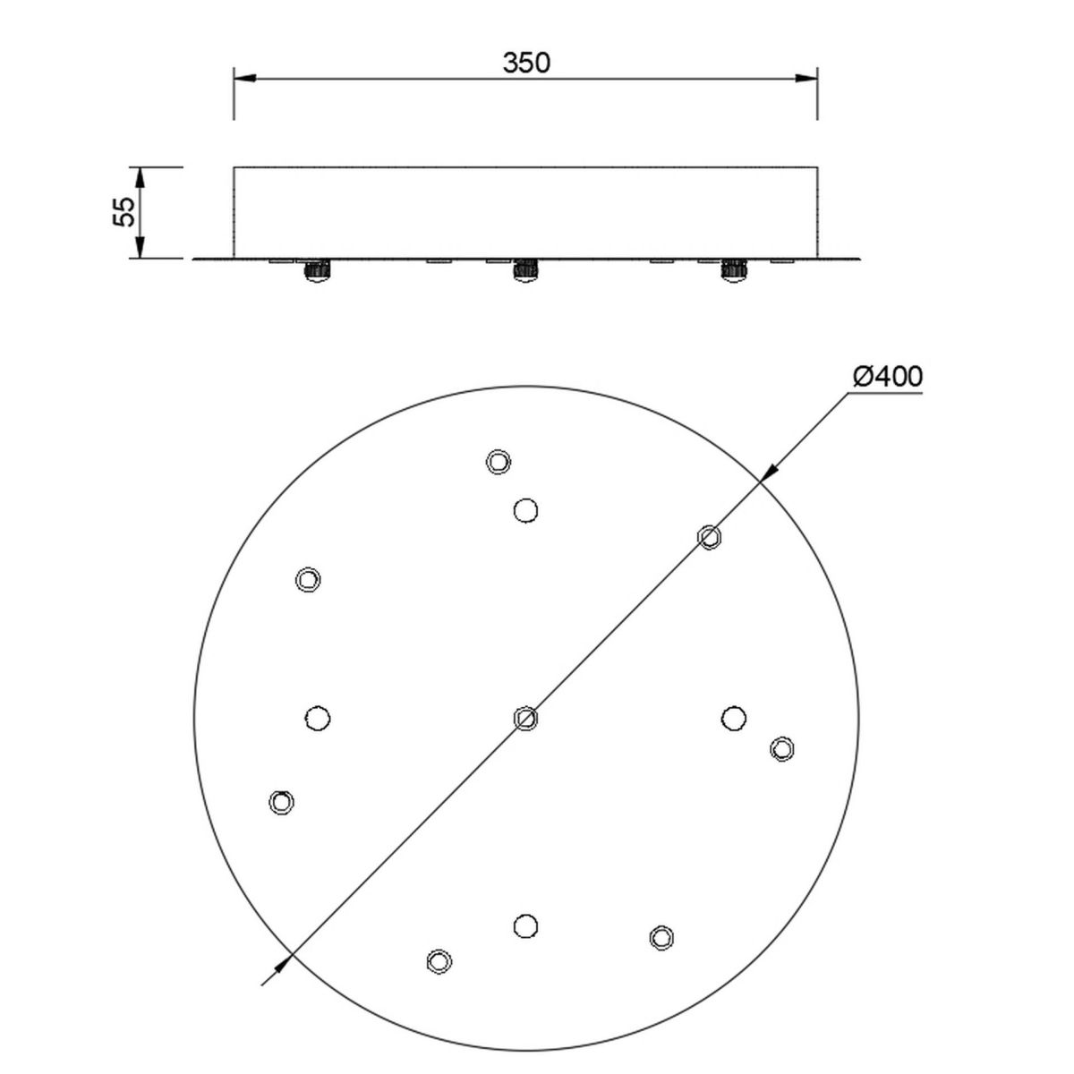 Основание потолочное 8L Mantra Modular Light Florones 9367