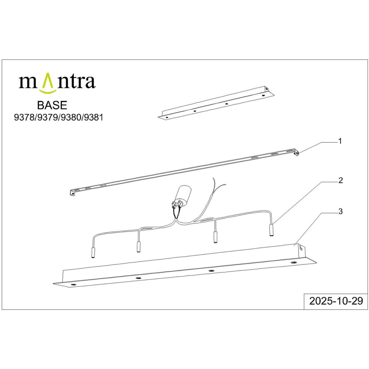 Основание потолочное 4L Mantra Modular Light Florones 9381