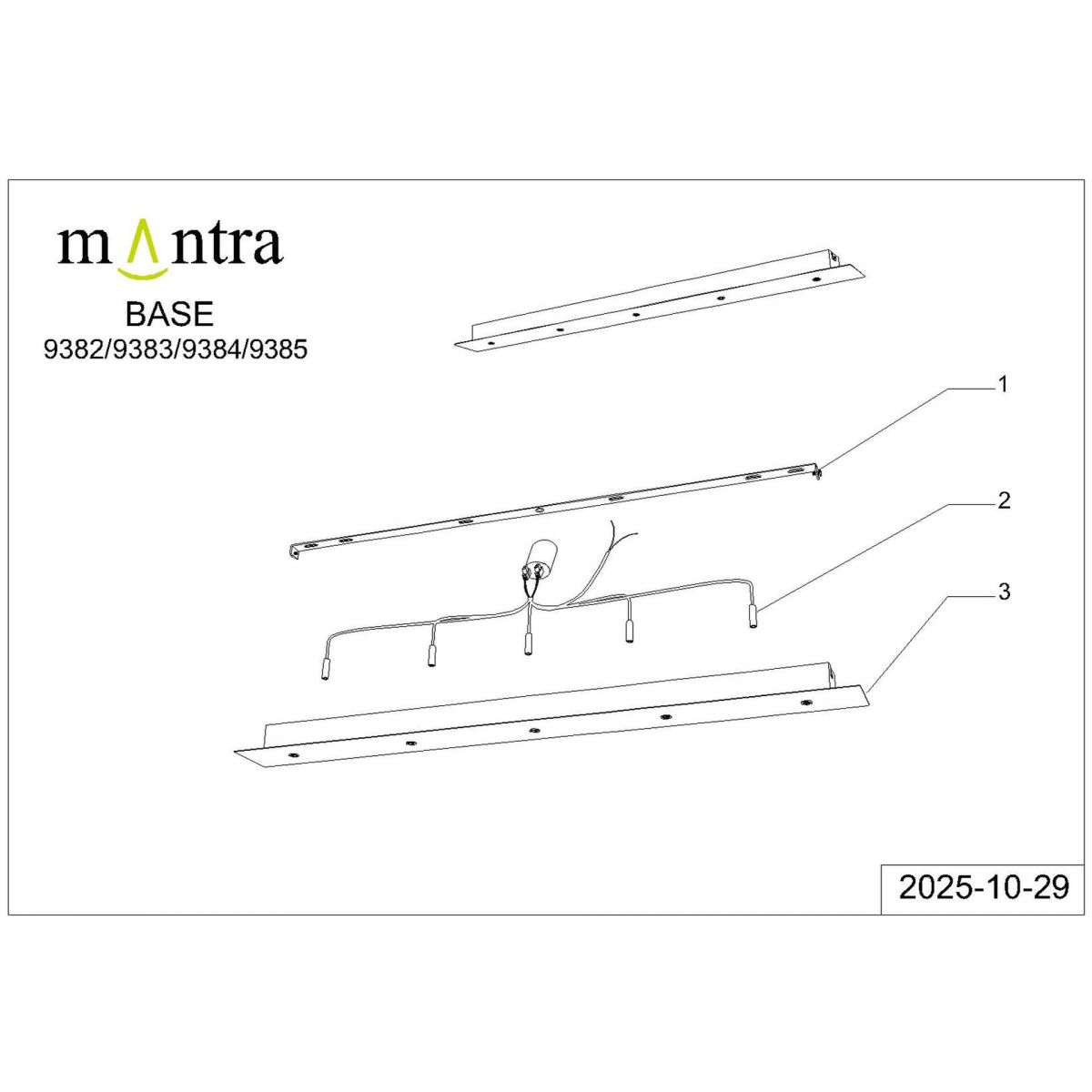 Основание потолочное 5L Mantra Modular Light Florones 9383