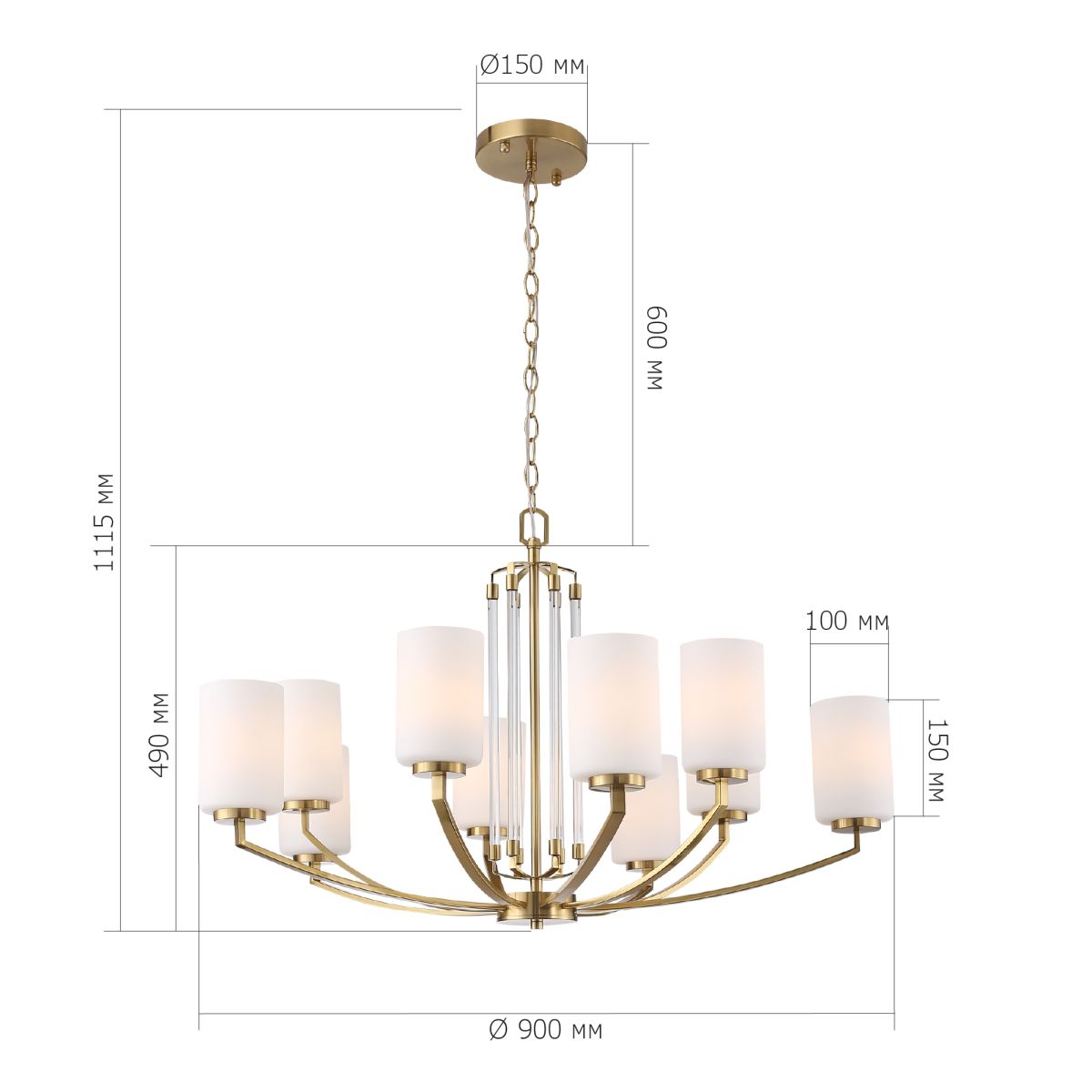 Подвесная люстра  ST Luce Опал SL1403.303.10