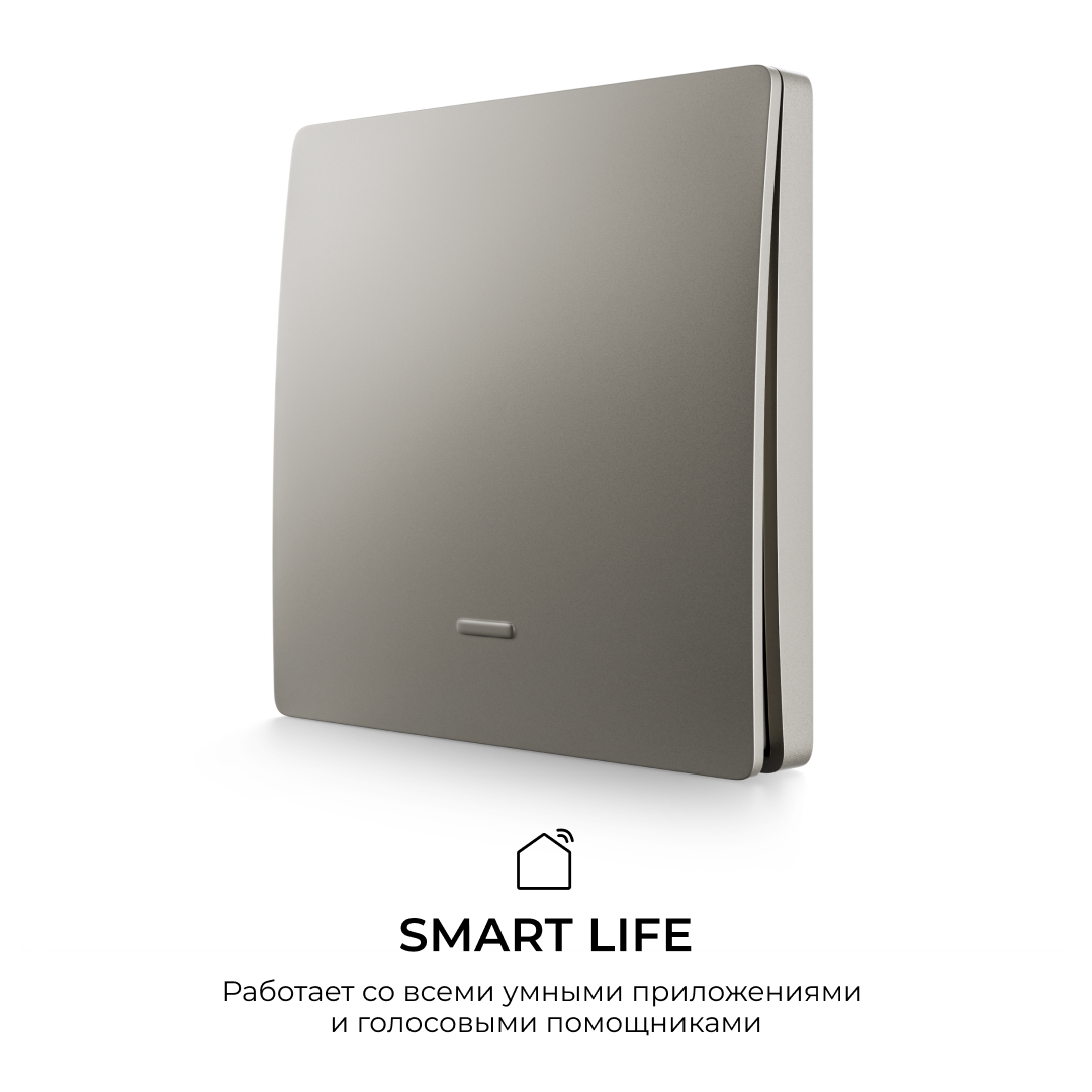 Выключатель кинетический 1кл., IP44, 2,4 ГГц, Smart, сер. Apeyron 04-78
