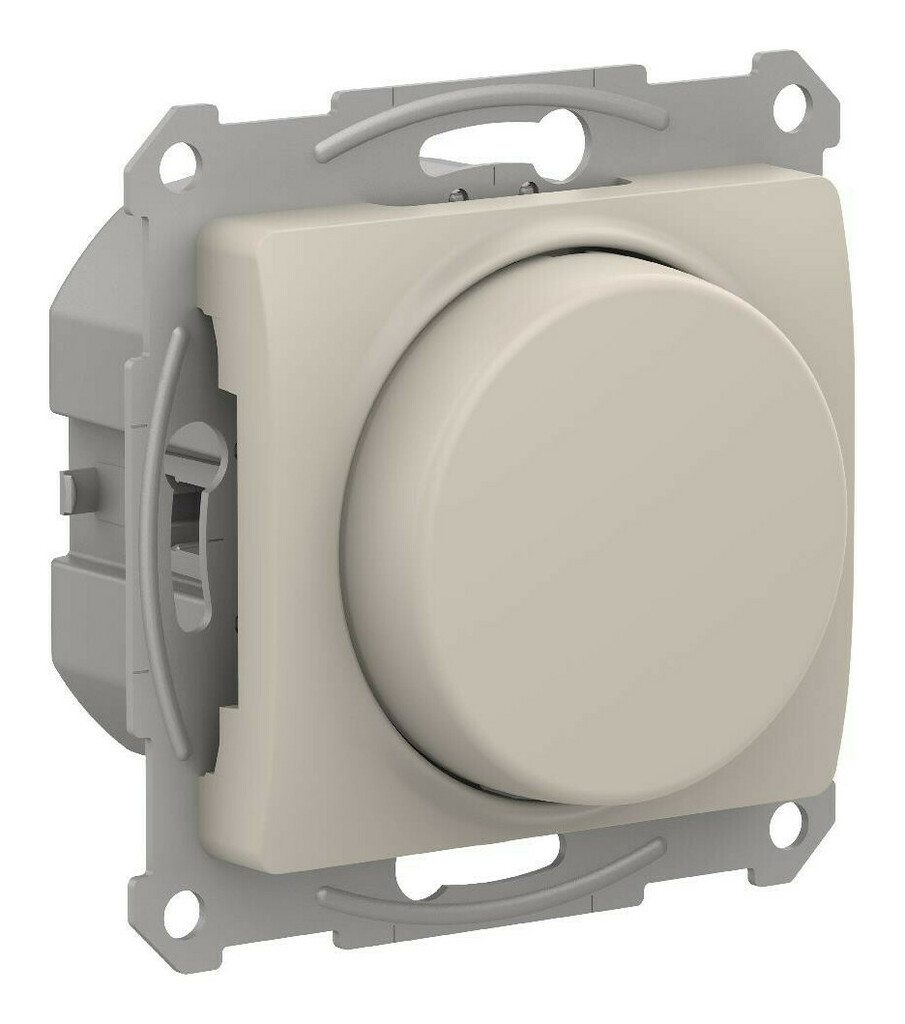 Светорегулятор (диммер) повор-нажим, LED, RC, 400Вт, мех. Systeme Electric Glossa Молочный GSL000923