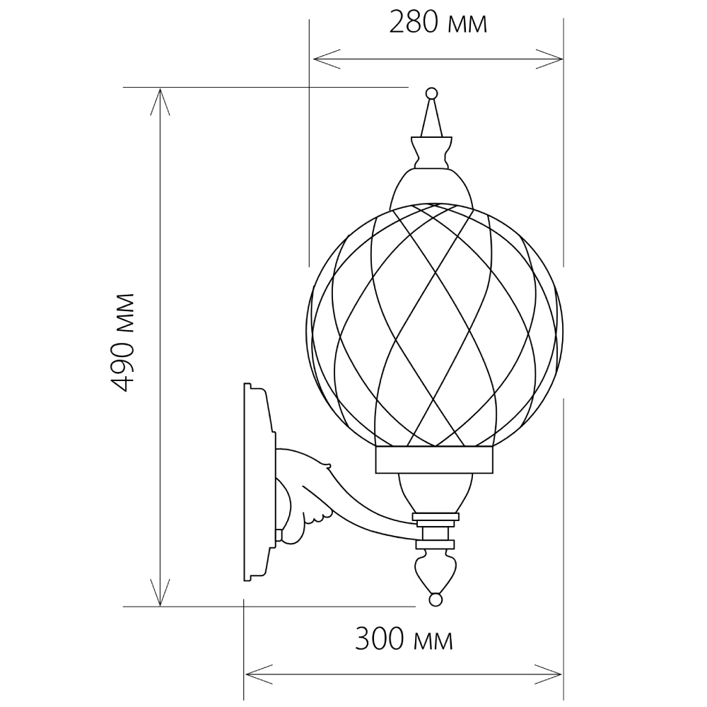 Уличный настенный светильник Elektrostandard Sirius 4690389017384