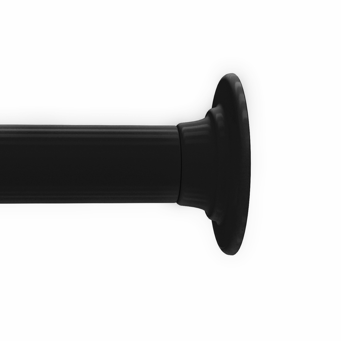 Угловой карниз для ванной комнаты, 90-180 см, черный, IDDIS, 060A200i14