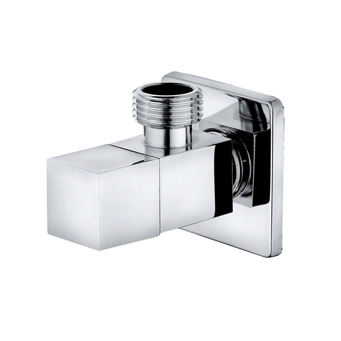 Кран угловой, с отражателем, 1/2; 1/2, кран-букса, латунь, IDDIS, 910B0Z3C2CZ