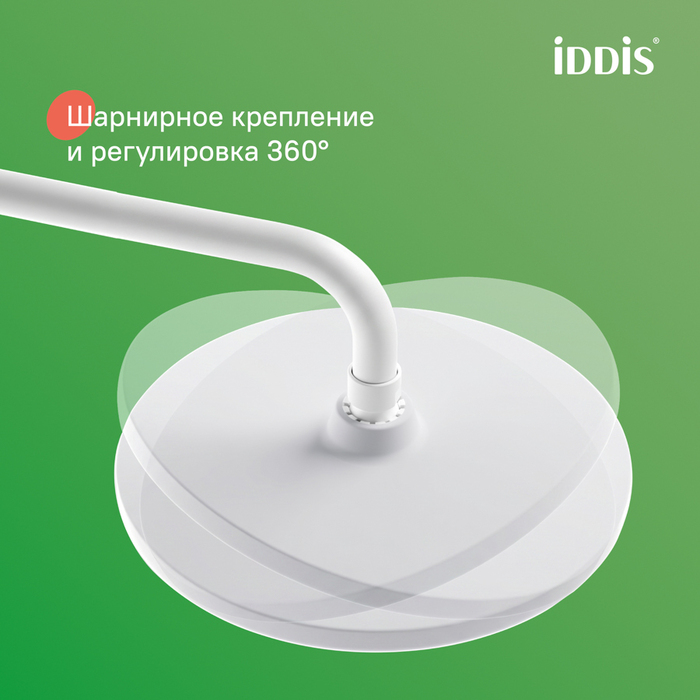 Душевая система с тропическим душем и изливом, белый матовый, Эйгер (Aiger), IDDIS, AIGWT3Fi06